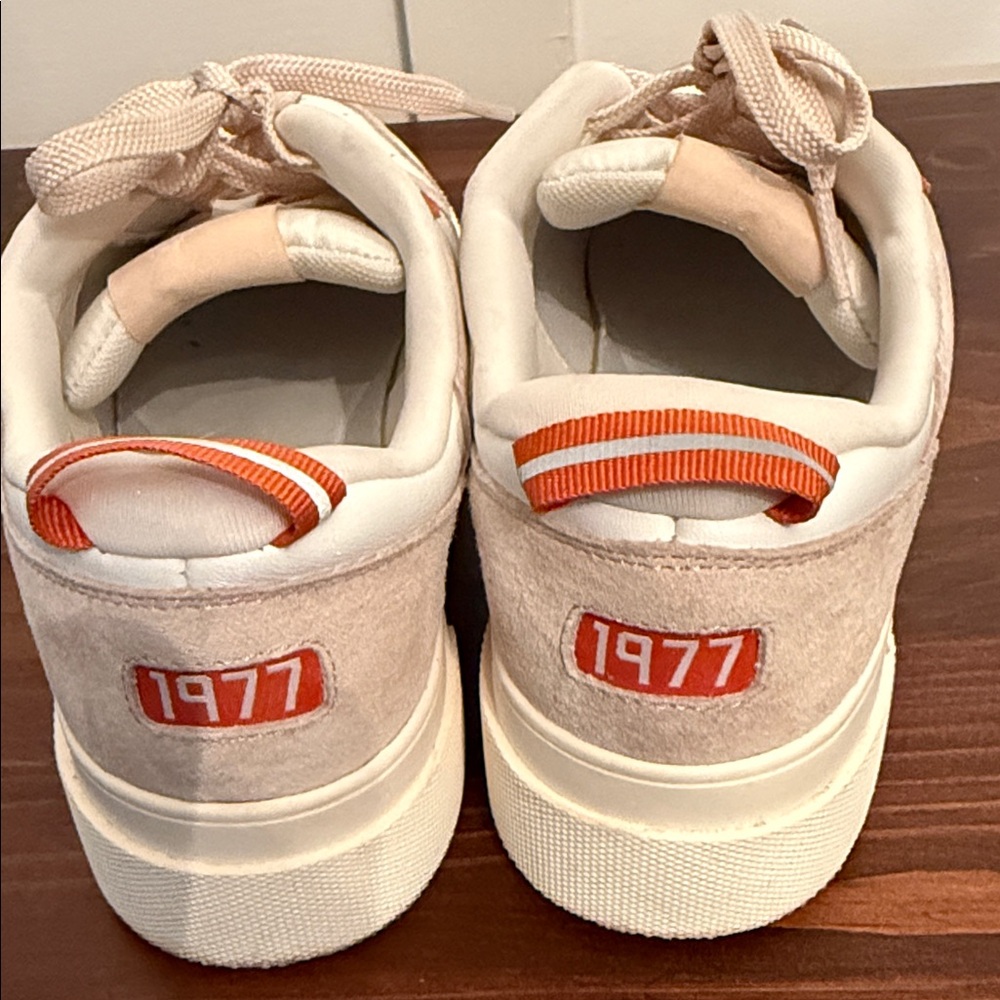 Chunky Le Tigre Midtown Lo Platform Sneakers Beige White Orange Women’s 8.5 - Picture 6 of 9